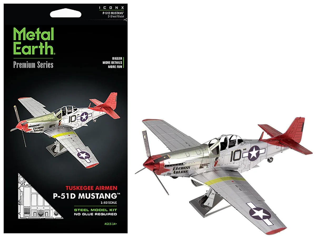 Metal Earth Metal Earth North American P-51D Mustang Tuskegee Airmen Duchess Arlene Steel Model Kit — product photo