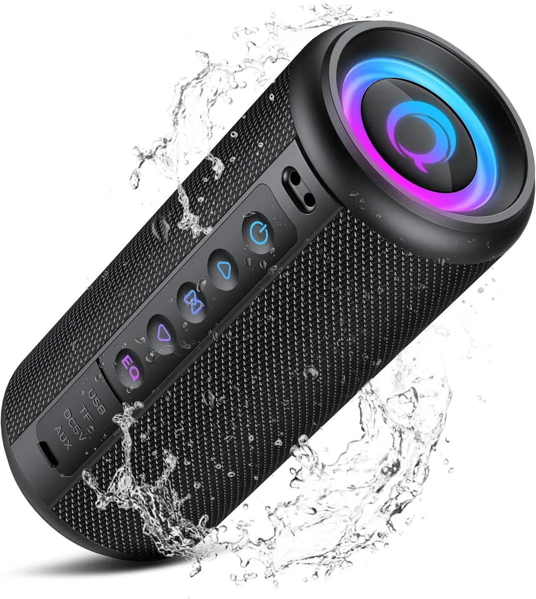  dotn M17B portable speaker, Bluetooth 5.4, 20W, 20H playtime, IPX7, RGB, Black — product photo