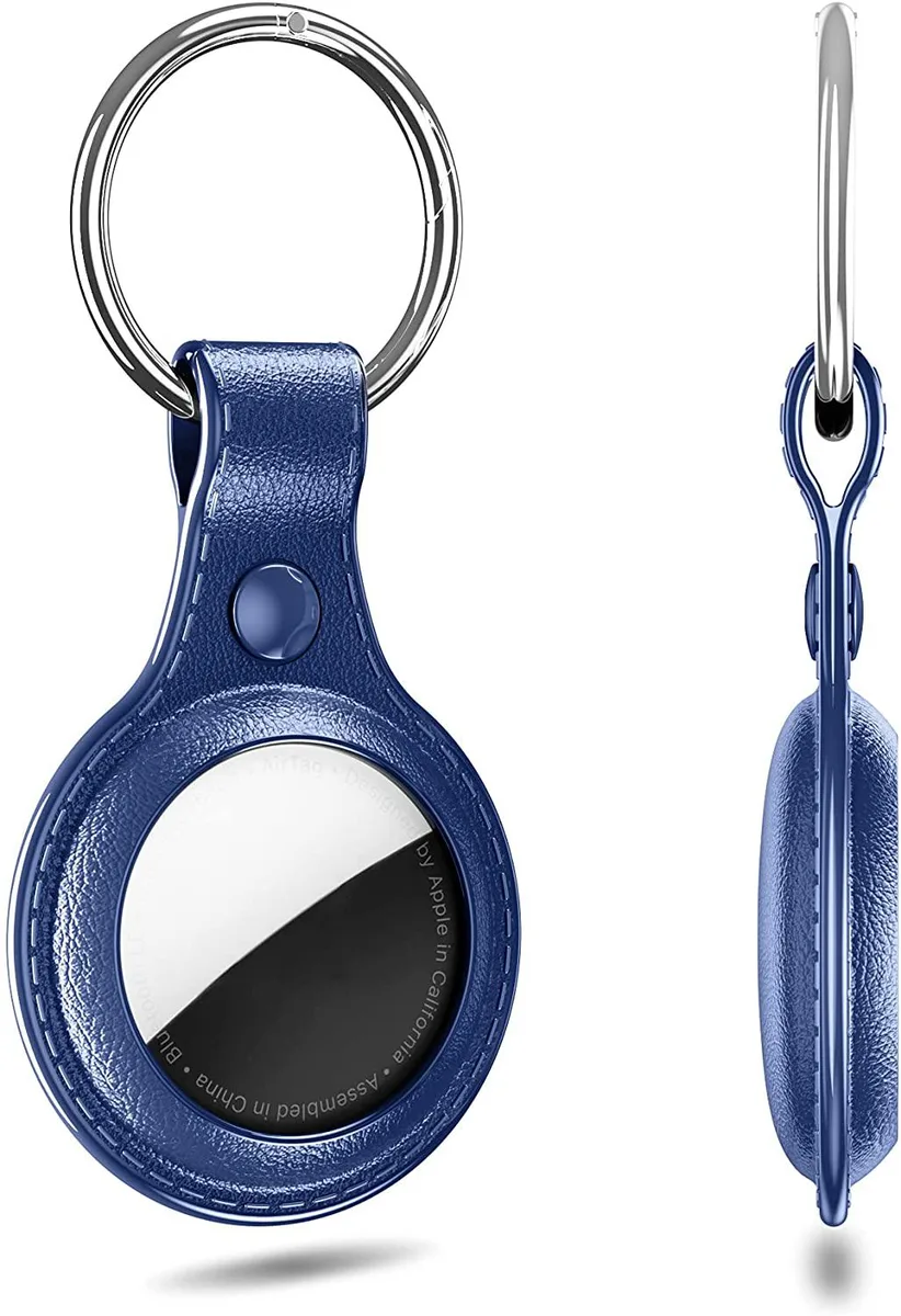CAFELE CAFELE AirTag Leather Case with Keychain Blue 2021 — product photo