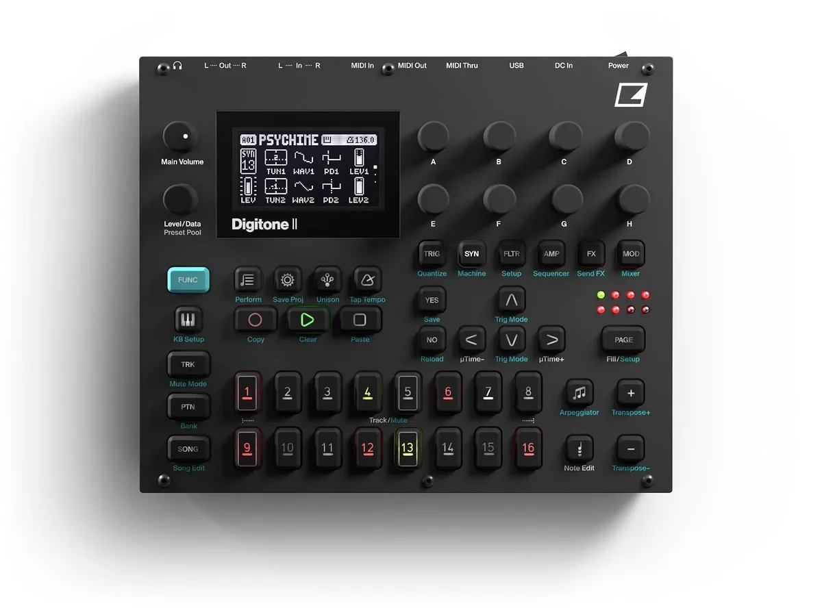 LORDWORLD LORDWORLD Digitone II 16-Track Polyphonic Digital Synthesizer — product photo