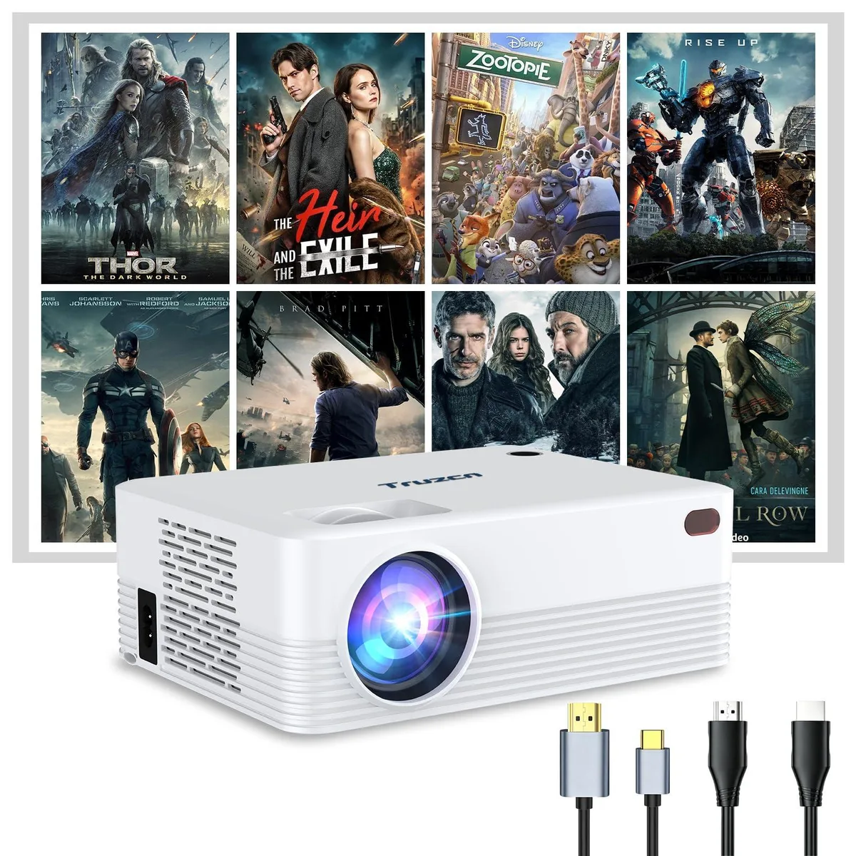  Truzcn 200LM 720P LCD Business Projector White — product photo