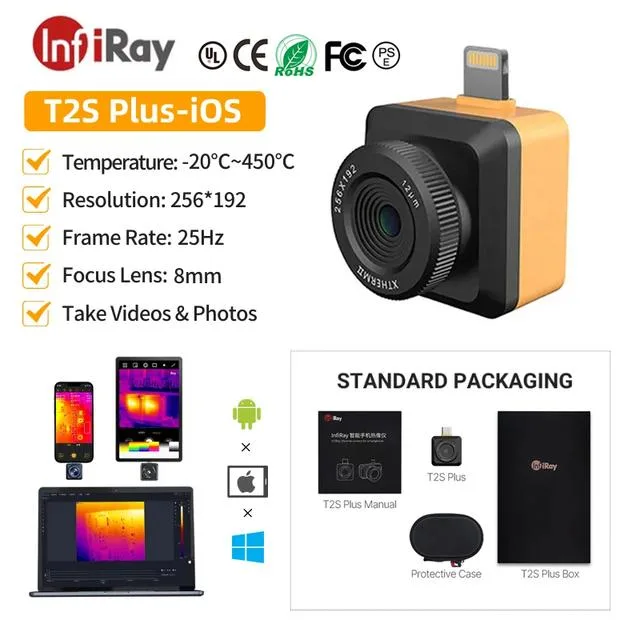 InfiRay InfiRay T2S Plus Thermal Imager 256×192 25Hz iOS/Android — product photo