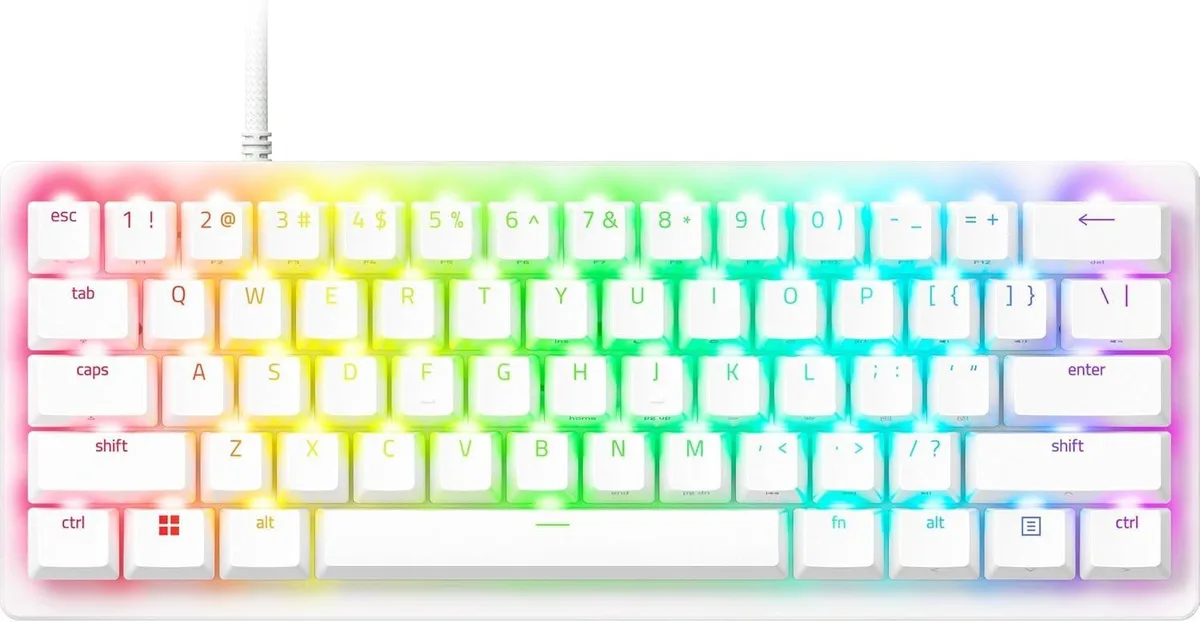 Razer USA Ltd Razer Huntsman V3 Pro Mini 60% Wired Analog Optical Gaming Keyboard White — product photo