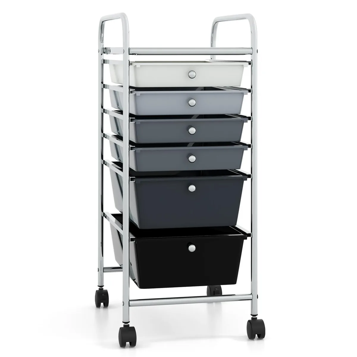 SlickBlue SlickBlue 6-Drawer Rolling Storage Cart Mixed Black — product photo