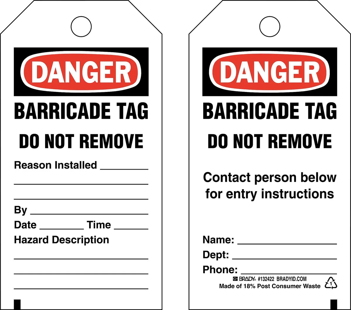 Brady Brady 29UG15 Caution Tag PK25 — product photo