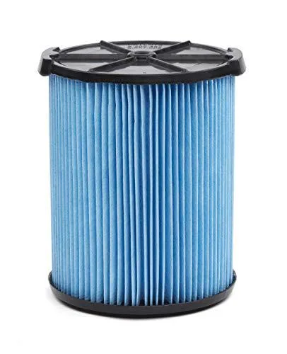 Blue and black cartridge filter for 5 to 20 gallon shop vacuums