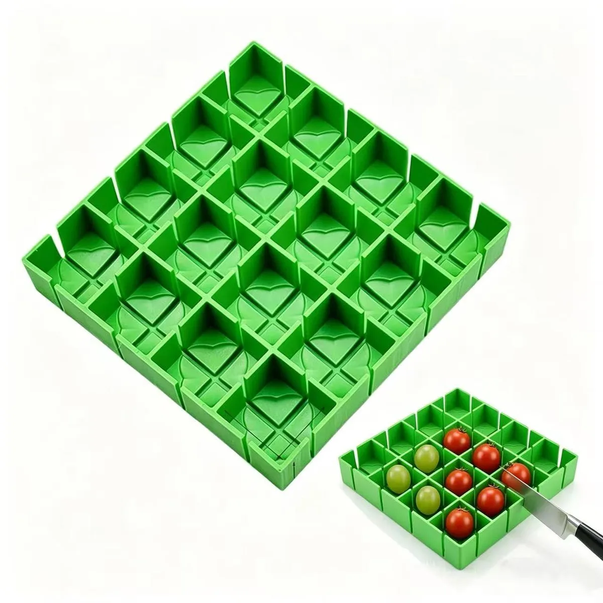  gblckadof 0648 16-compartment grape tomato slicer food processor — product photo