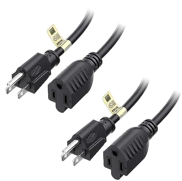 TAURKENAM TAURKENAM 2-Pack 16 AWG Power Extension Cord 6 ft 13A 120V — product photo