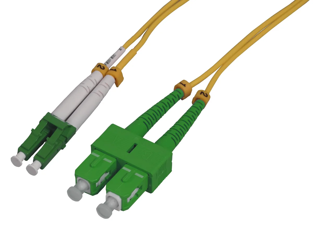 Intellinet Network Solutions Intellinet 5 m LC UPC to SC APC Fiber Patch Cable Yellow 9/125 µm BIF G.657.A1 — product photo