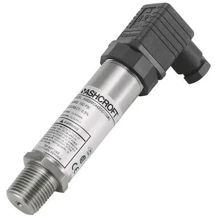 Stainless steel pressure transmitter with DIN connector, 0-15 psi range