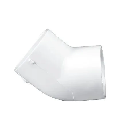 White PVC 45-degree elbow fitting 10 inch schedule 40