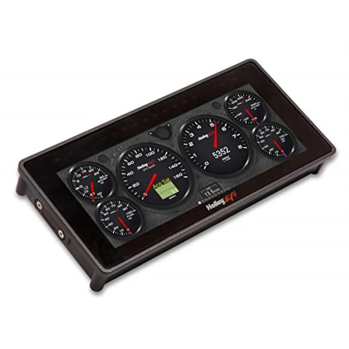 Holley EFI Pro Dash 6.86 rectangular digital display unit with dark matte finish and mounting flange
