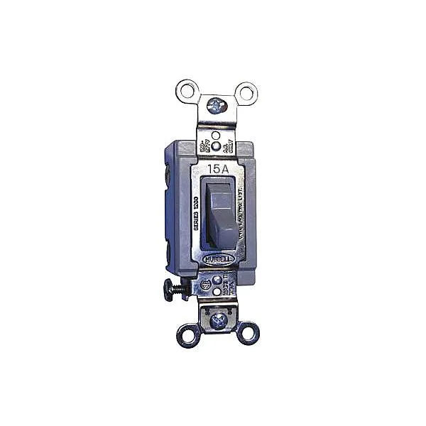 Hubbell Incorporated Hubbell Incorporated HBL1203GY 3-Way Toggle Switch 15A 120/277V Gray — product photo