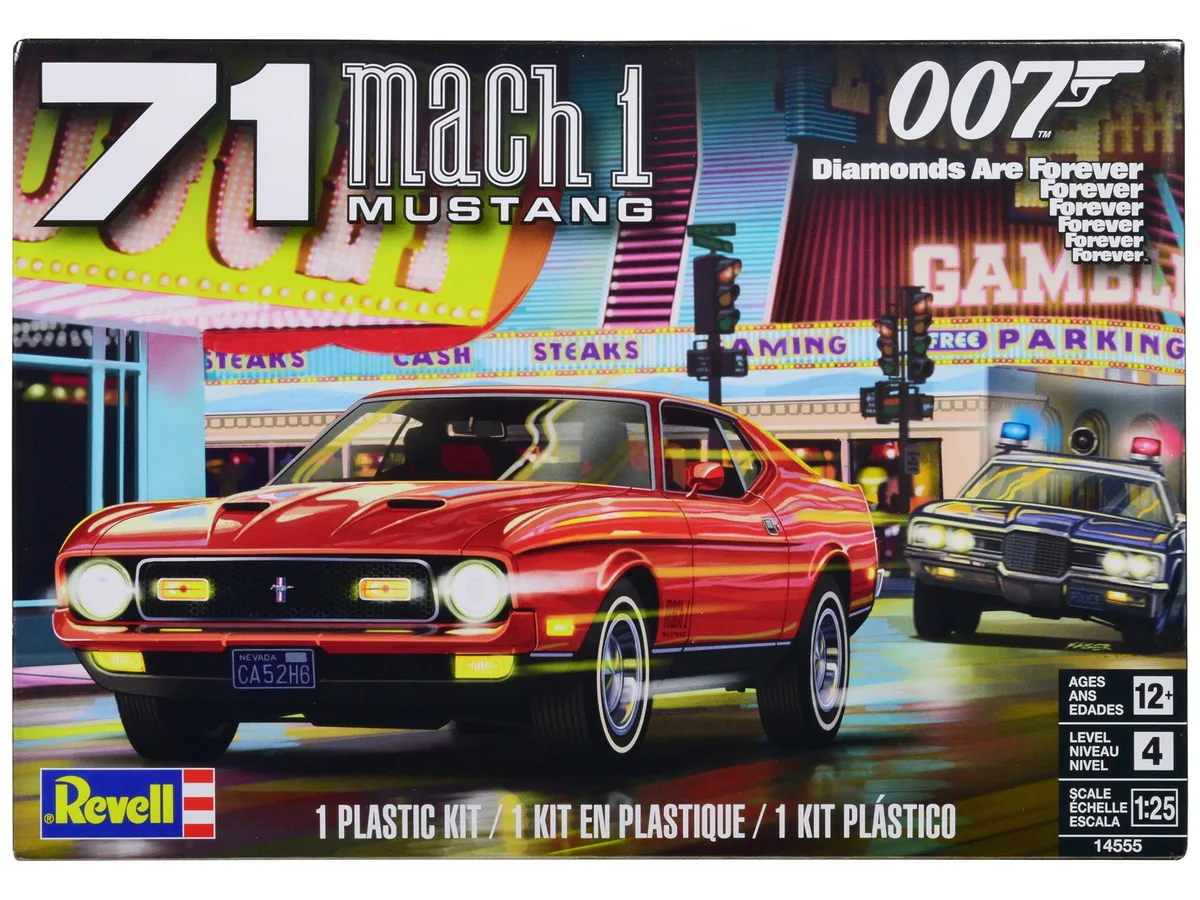 Revell Revell 1971 Ford Mustang Mach 1 James Bond 007 Diamonds Are Forever 1/25 Scale Model Kit — product photo