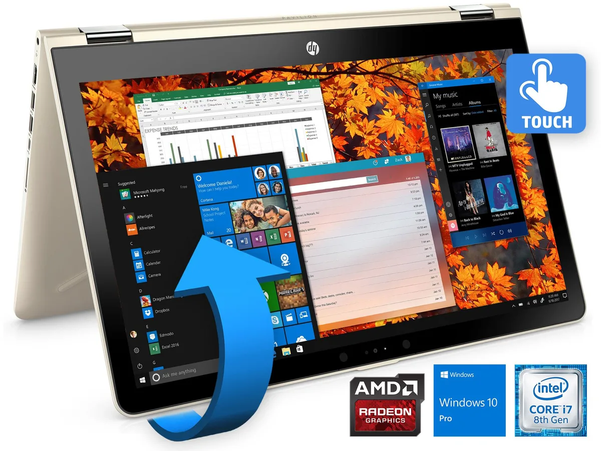 HP HP Pavilion x360 2-in-1 Laptop 15.6" i7-8550U 8GB 256GB Radeon 530 — product photo