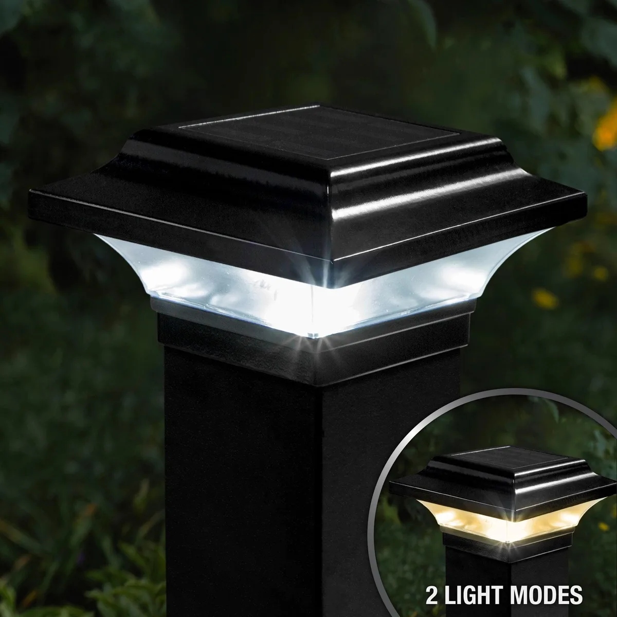 Classy Caps Mfg. Inc. Classy Caps Mfg. Inc. 2.5x2.5 Black Aluminum Imperial Solar Post Cap 2 Pack — product photo