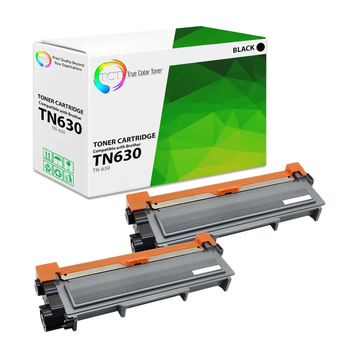 True Color Toner True Color Toner TN-630 Black Toner Cartridge 2 Pack 1200 Pages — product photo