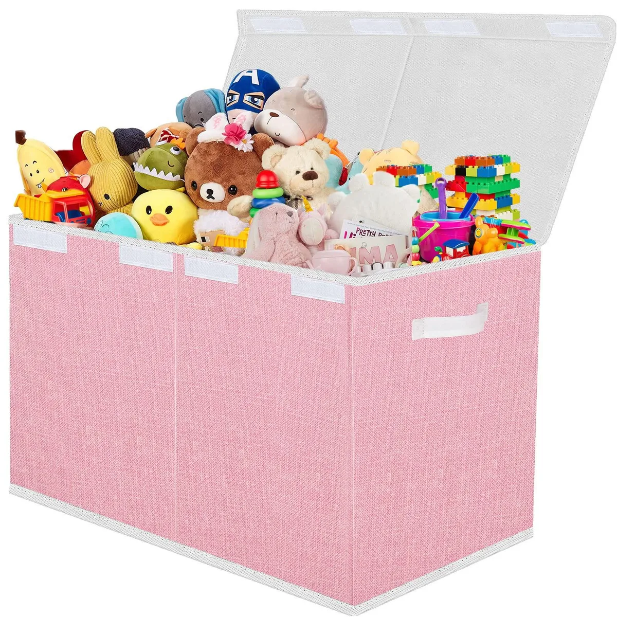 Large Foldable Toy Storage Box with Lid 62x33x40 cm — product photo