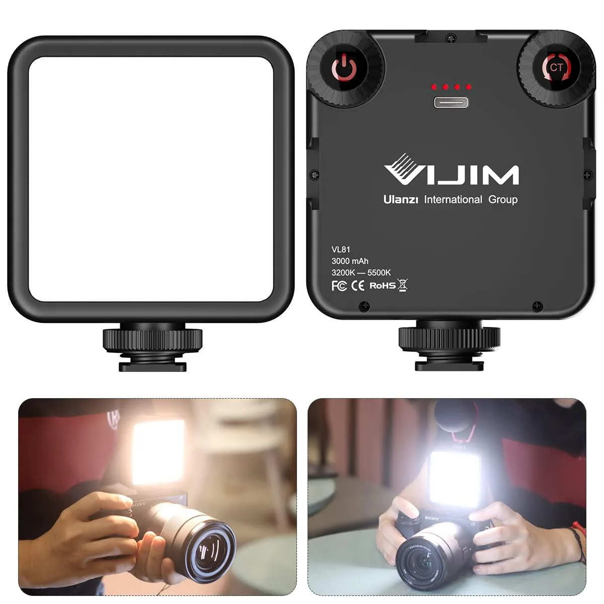 Neewer VL81 3000mAh 81 LED Bi-Color Video Light 3200-5600K CRI95 — product photo