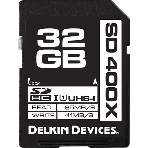 Delkin Delkin BBSD400-32GB CRC 32GB SDHC 400x 65MB/s 41MB/s U1 memory card — product photo