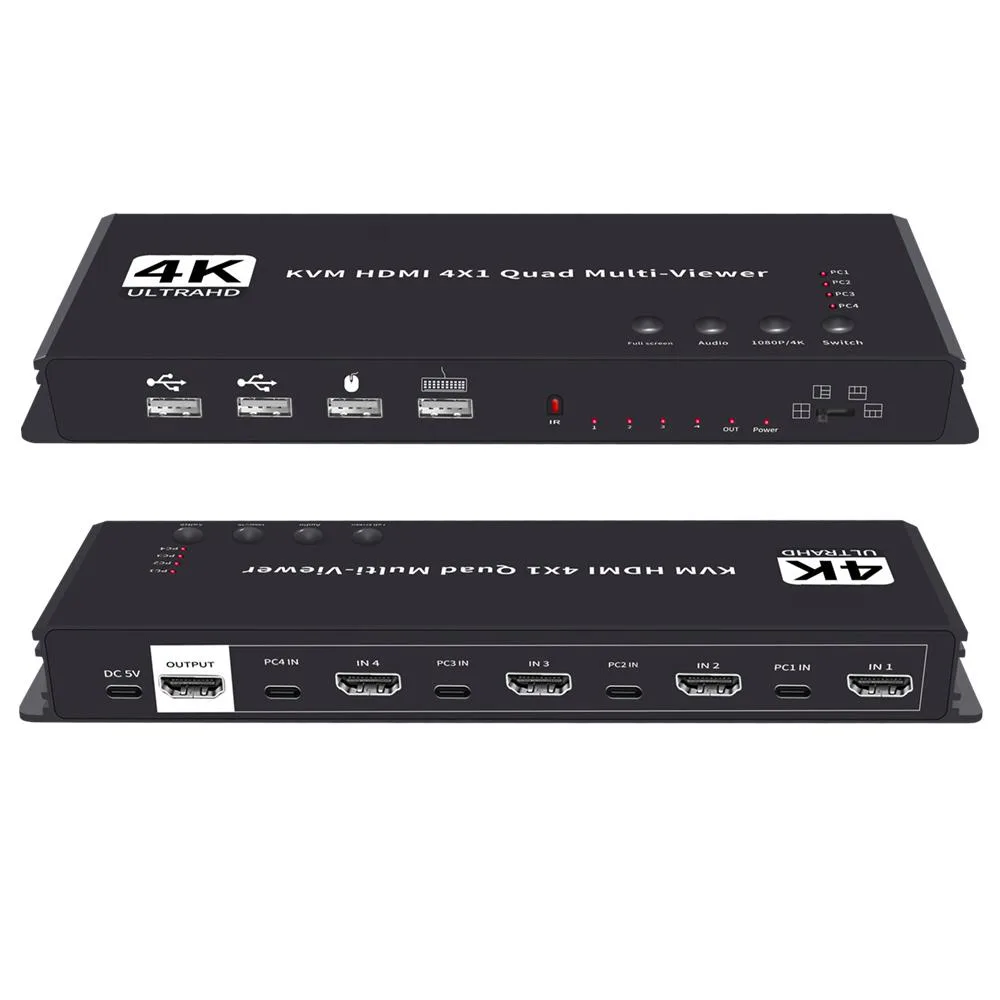 ESTONE ESTONE OZK6 HDMI KVM Multiviewer 4x1 4K@30Hz — product photo