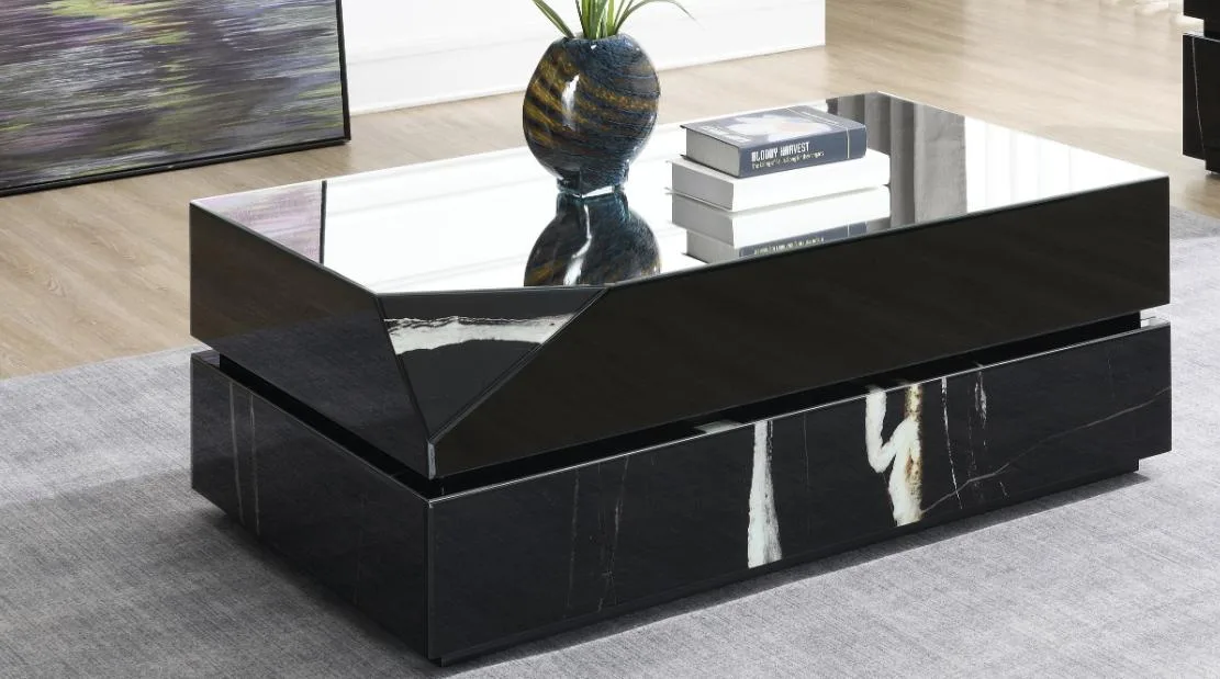 tuphen tuphen Wenona Black Mirrored Coffee Table — product photo