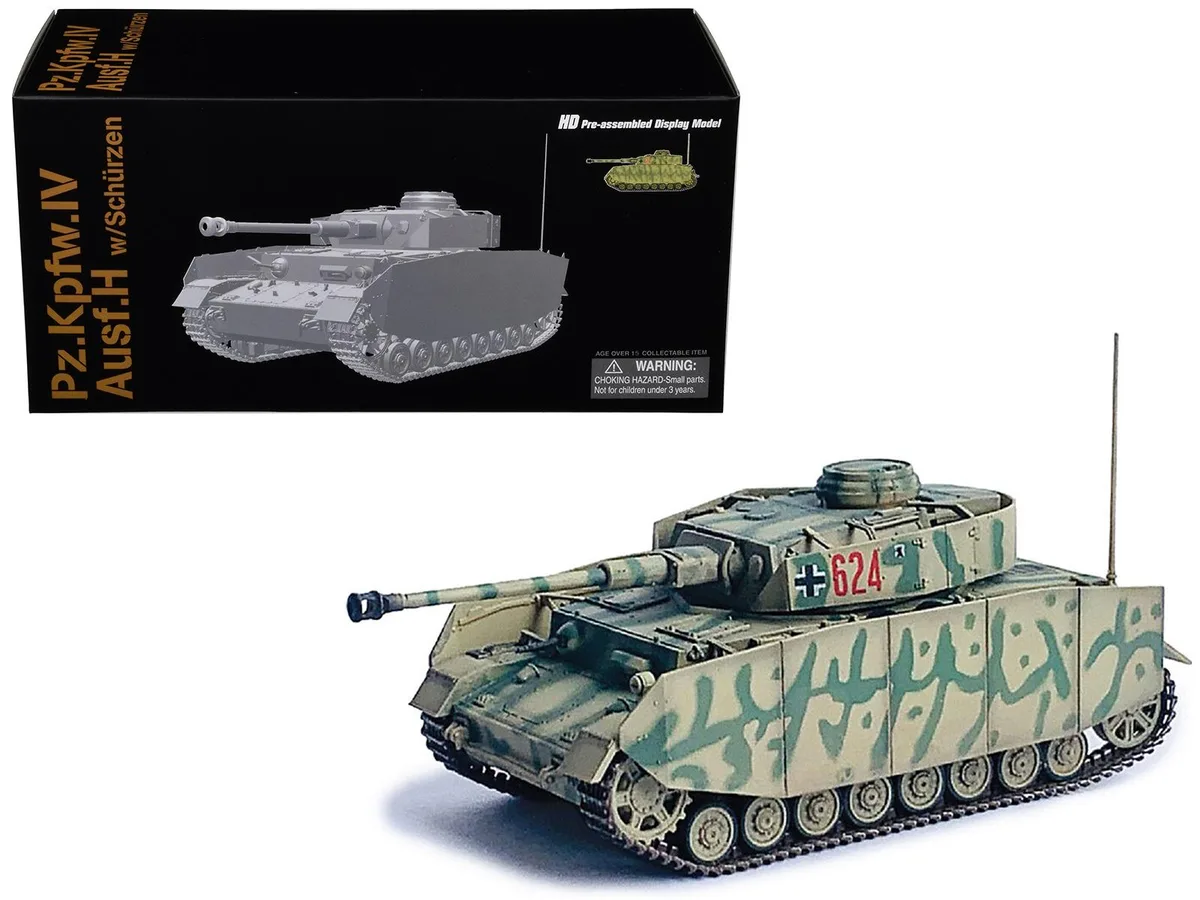 Dragon Models Dragon Models Pz.Kpfw.IV Ausf.H #624 1/72 Plastic Model — product photo