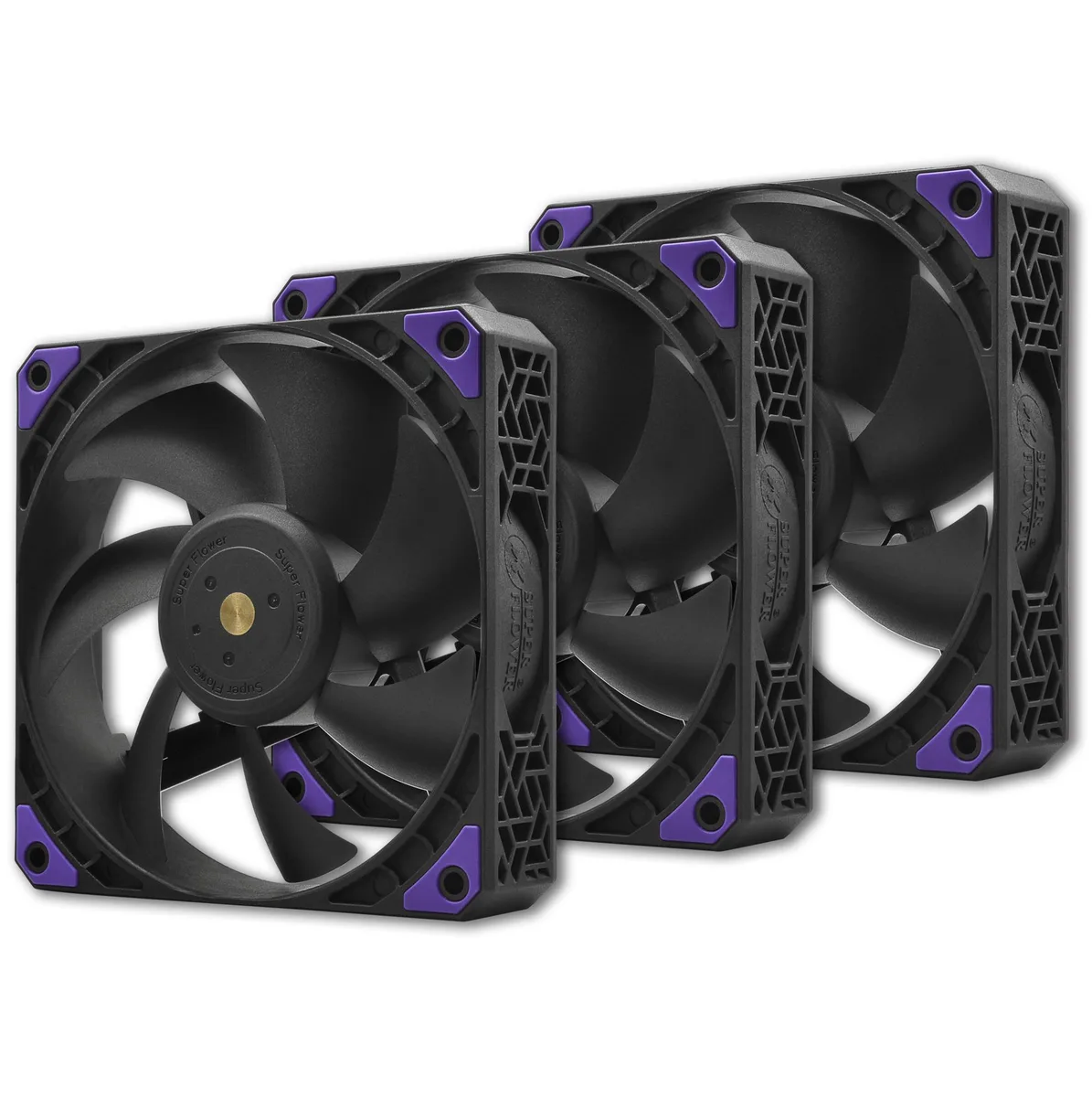 Super Flower Super Flower MEGACOOL 120mm 30mm 12-pole PWM 3-pack Black — product photo