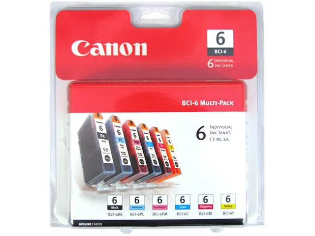 Canon Canon 4705A018 BCI-6 6-pack ink cartridges (genuine brands) — product photo