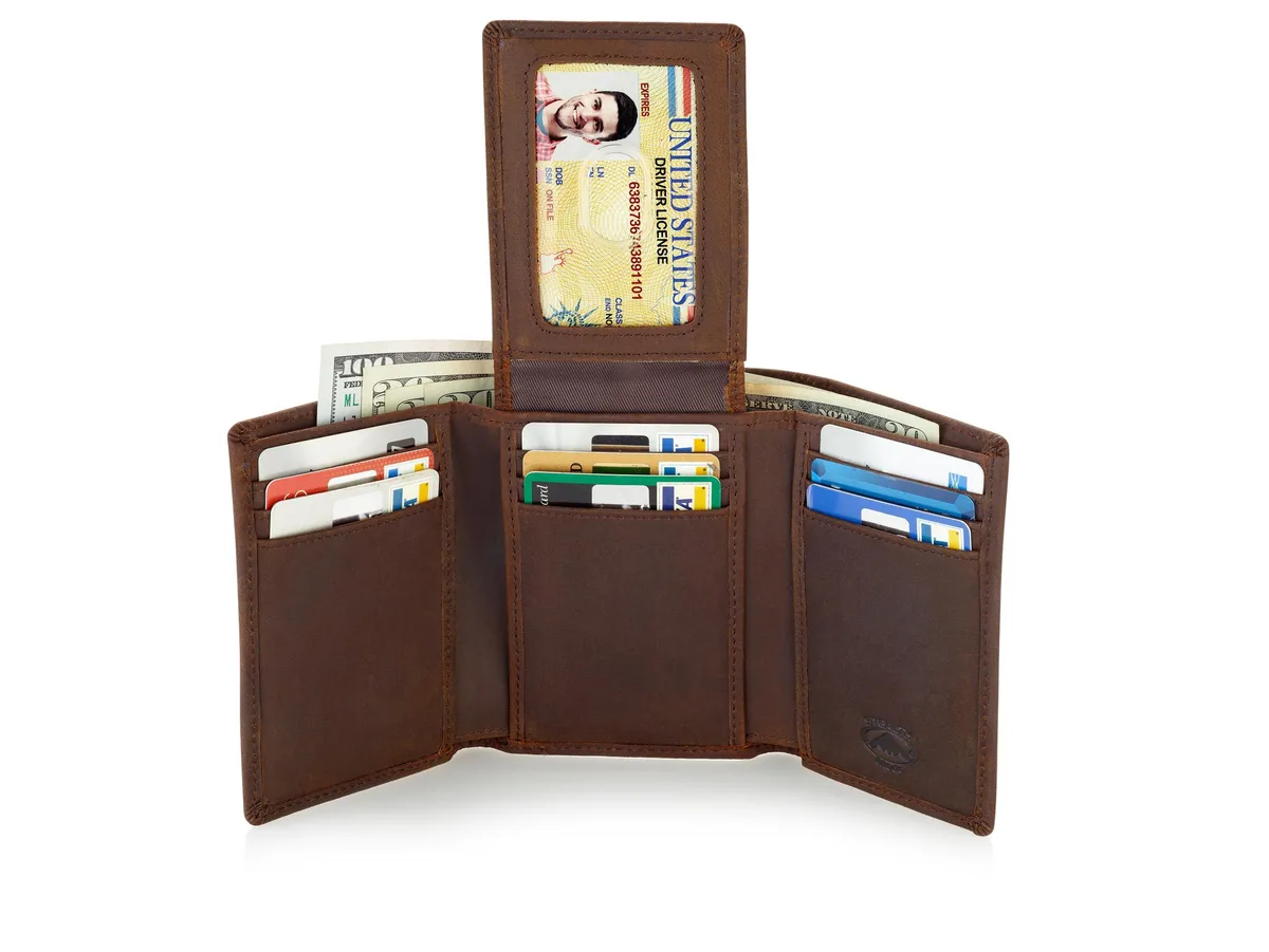 Stealth Mode Stealth Mode Trifold RFID Wallet Brown 4.5" x 3.5 — product photo