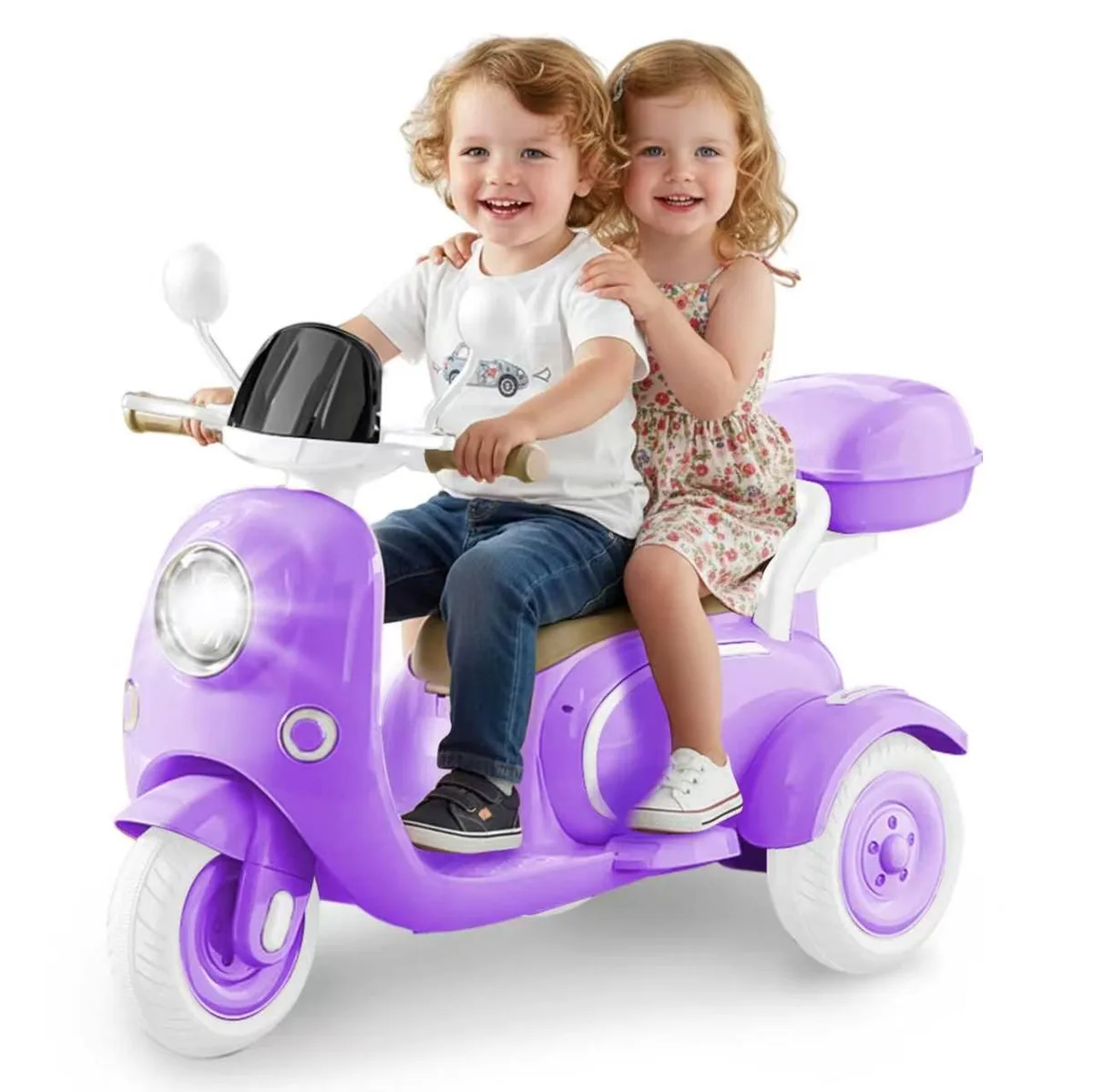 TCARAIWEN TCARAIWEN 12V Kids Ride-On Motorcycle Purple — product photo