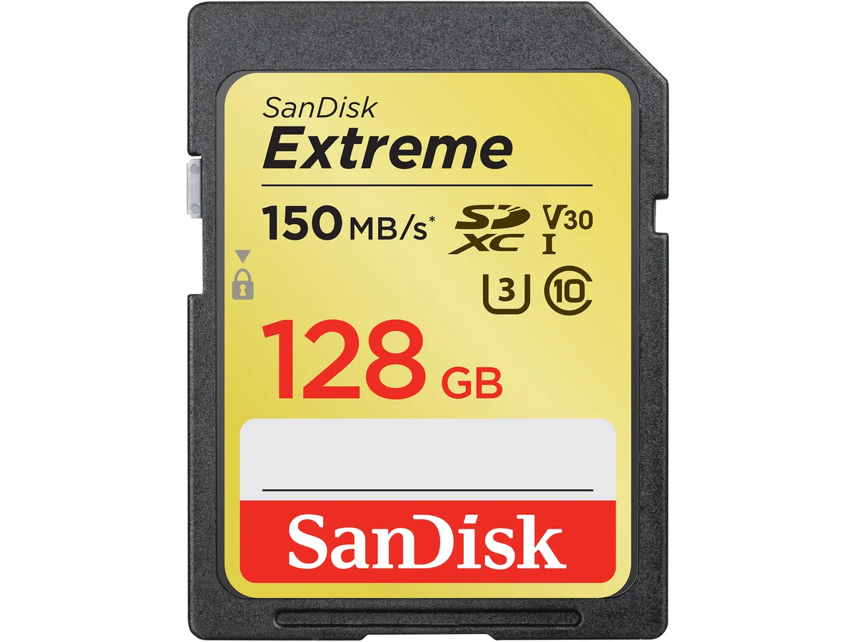 SanDisk SanDisk Extreme 128GB SDXC UHS-I U3 V30 memory card (SDSDXV5-128G-GNCIN) — product photo