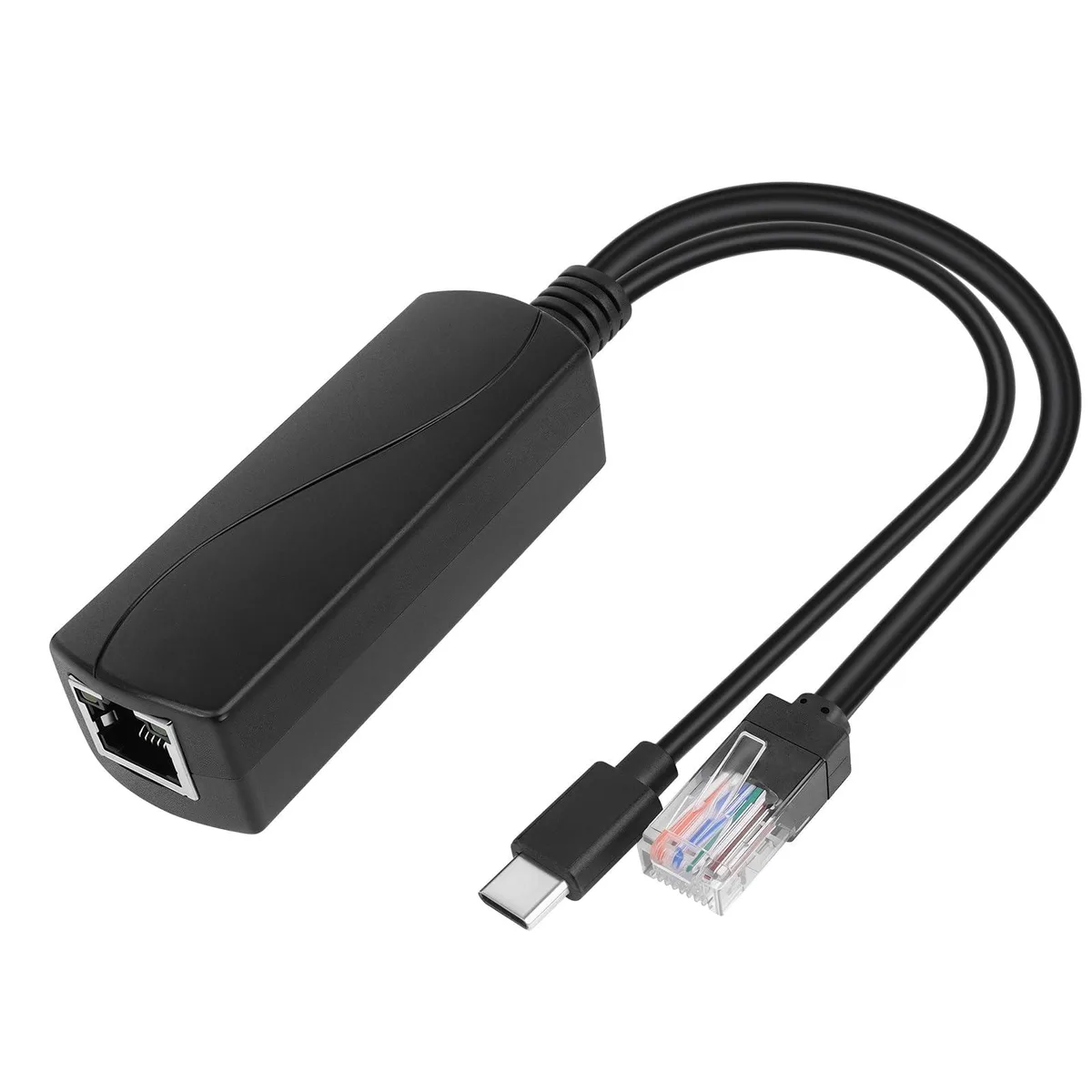 Ransanx TYPEC0504G powerline networking 5V 4A Gigabit PoE Splitter Type-C — product photo
