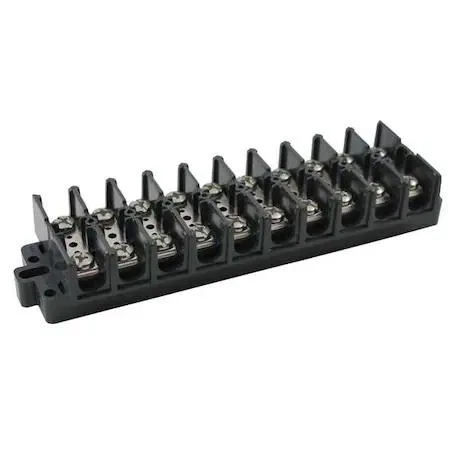 Value Brand Value Brand 10 Pole 2 Row 60 A 600 V 6 AWG Screw Terminal Strip — product photo