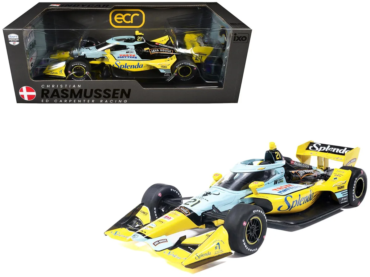 Ixo Models Ixo Models Dallara IndyCar #21 "Splenda" Ed Carpenter Racing 2026 1/18 Diecast hobby collectible — product photo