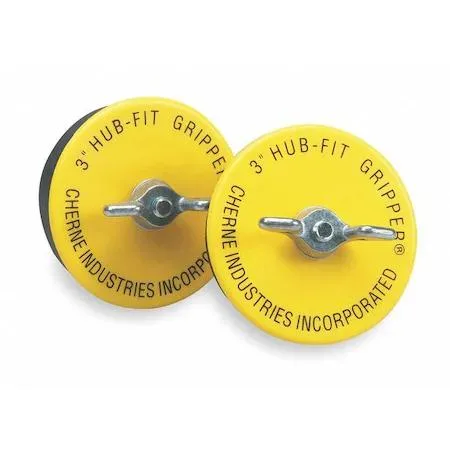 Cherne 270538 pipe plug wing nut 2.4 inch height ABS plate zinc handle for 3 inch pipe