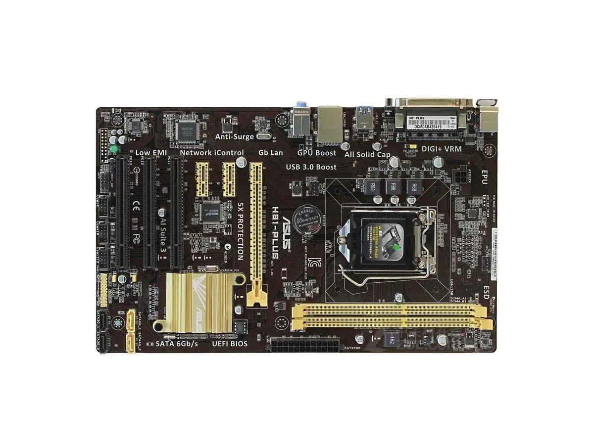 ASUS ASUS H81-PLUS Intel H81 DDR3 16GB ATX Motherboard — product photo