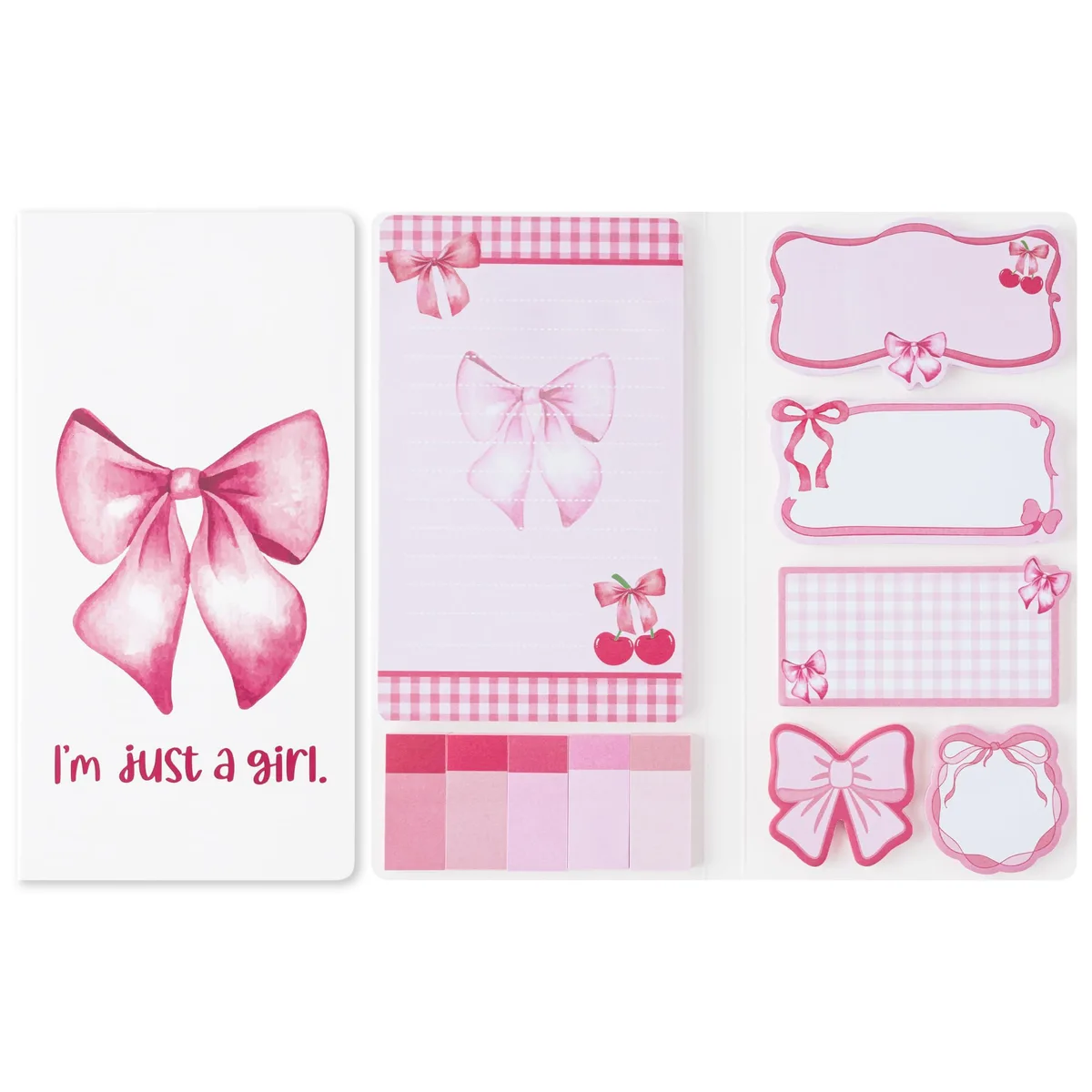  Xqumoi X-Pink Bow Sticky Notes 550 Sheets 7.9 x 3.9 in — product photo