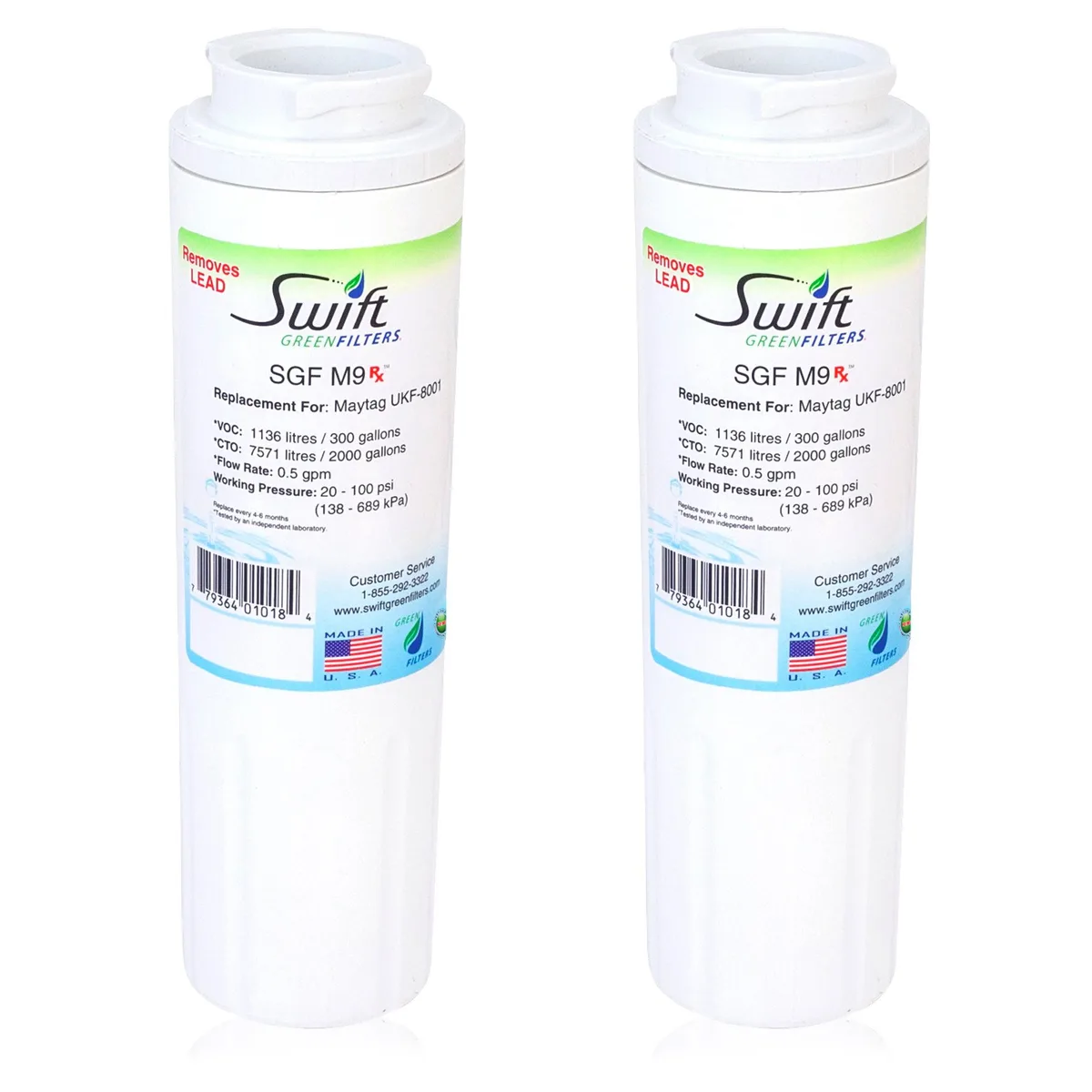 Swift Green Swift Green SGF-M9 Rx water filtration 2 pack — product photo