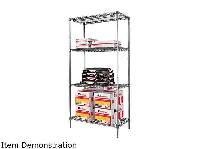 Alera Alera SW50-3618BA Wire Shelving Starter Kit 36w x 18d x 72h Black Anthracite — product photo