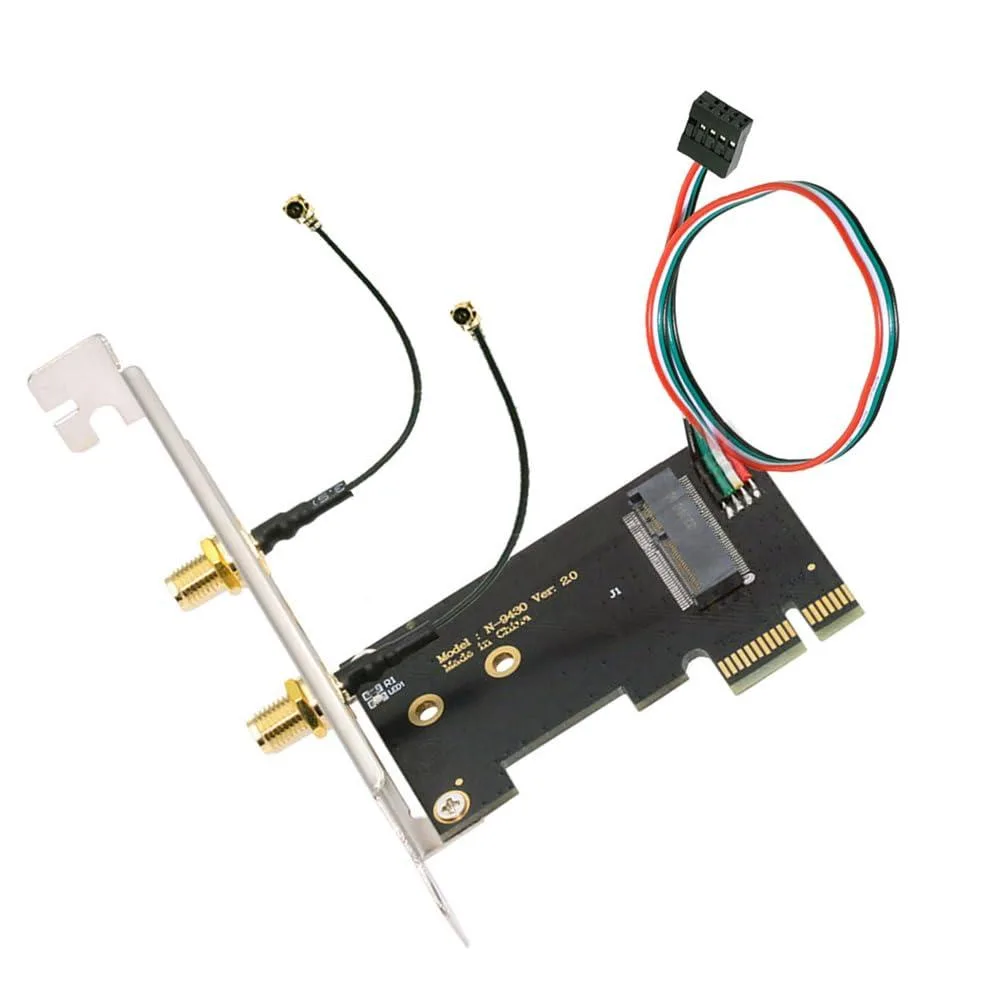 Vszerda Vszerda M.2 A/E Key to PCIe x1 WiFi Adapter with 12 cm Bracket — product photo