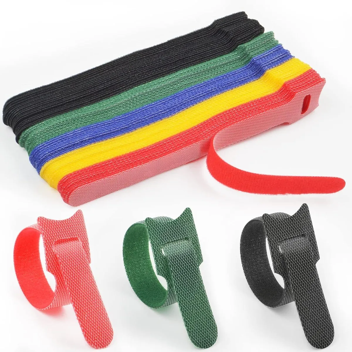 Corn Electronics Corn Electronics 60PCS 6 Inches Reusable Cable Ties Colorful — product photo