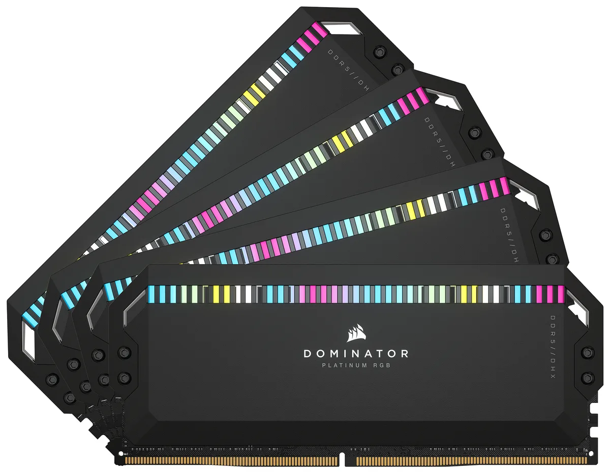 Corsair Corsair Dominator Platinum RGB CMT64GX5M4B6400C32 64GB (4x16GB) DDR5 6400 CL32 desktop RAM — product photo