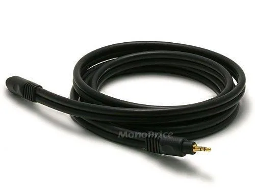 Monoprice Inc. Monoprice 105587 6 ft 3.5 mm stereo extension cable black — product photo