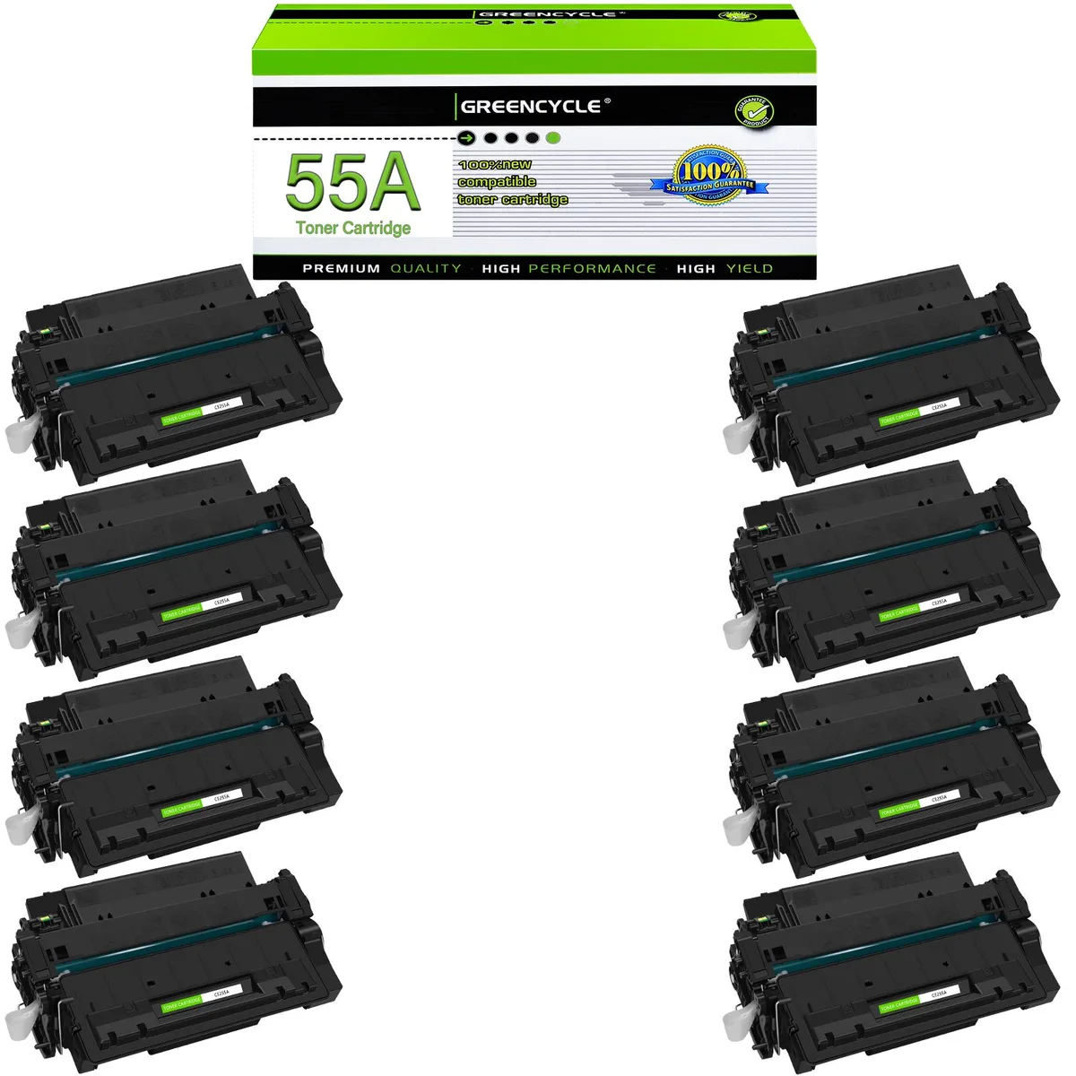 GREENCYCLE GREENCYCLE CE255A toner cartridge 8-pack black 6000 pages — product photo