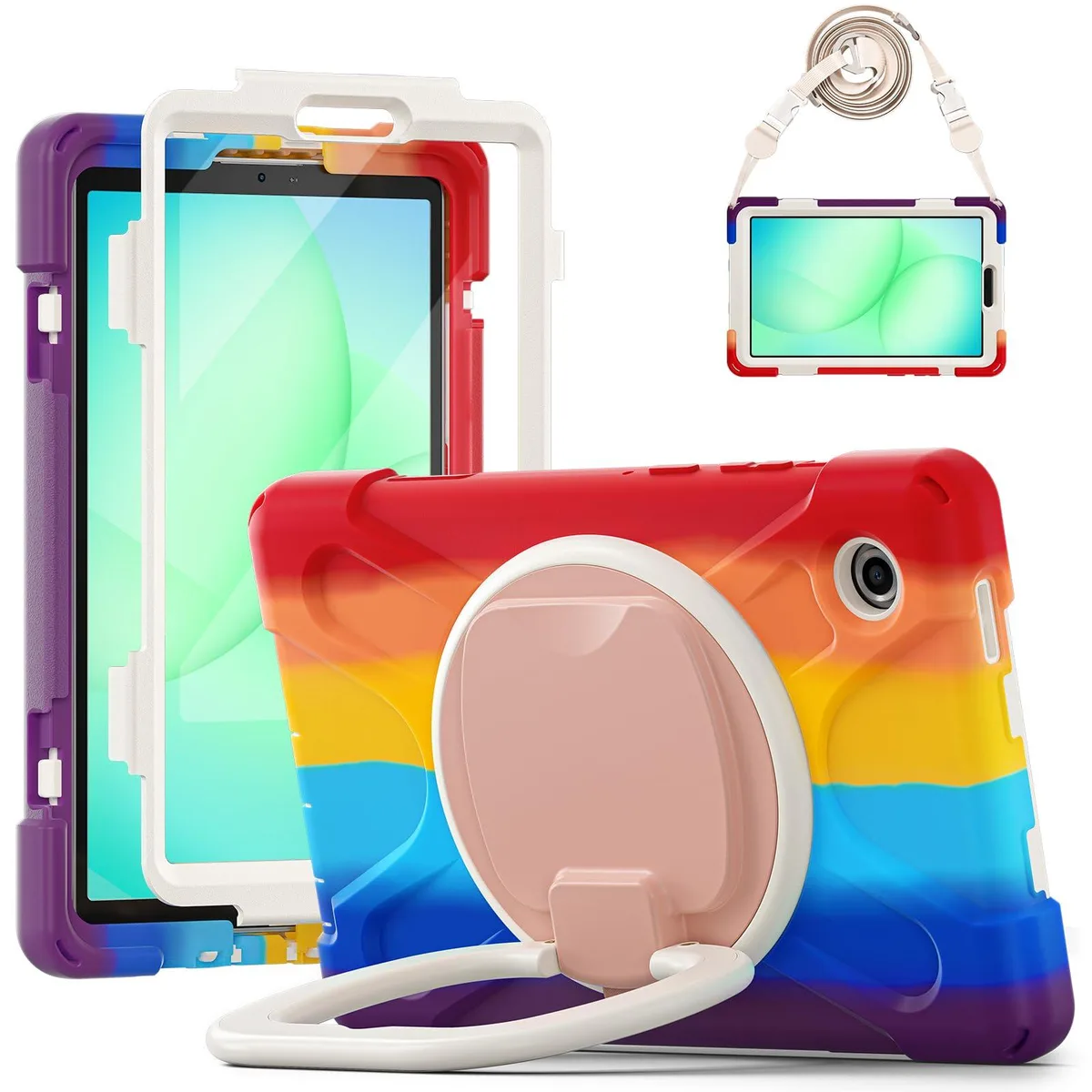 Timoom Timoom Rugged Silicone Case 8.7" Tab A11/A9 360° Kickstand Strap Red — product photo