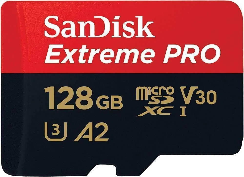SanDisk SanDisk Extreme PRO 128GB microSDXC UHS-I U3 V30 A2 With Adapter — product photo