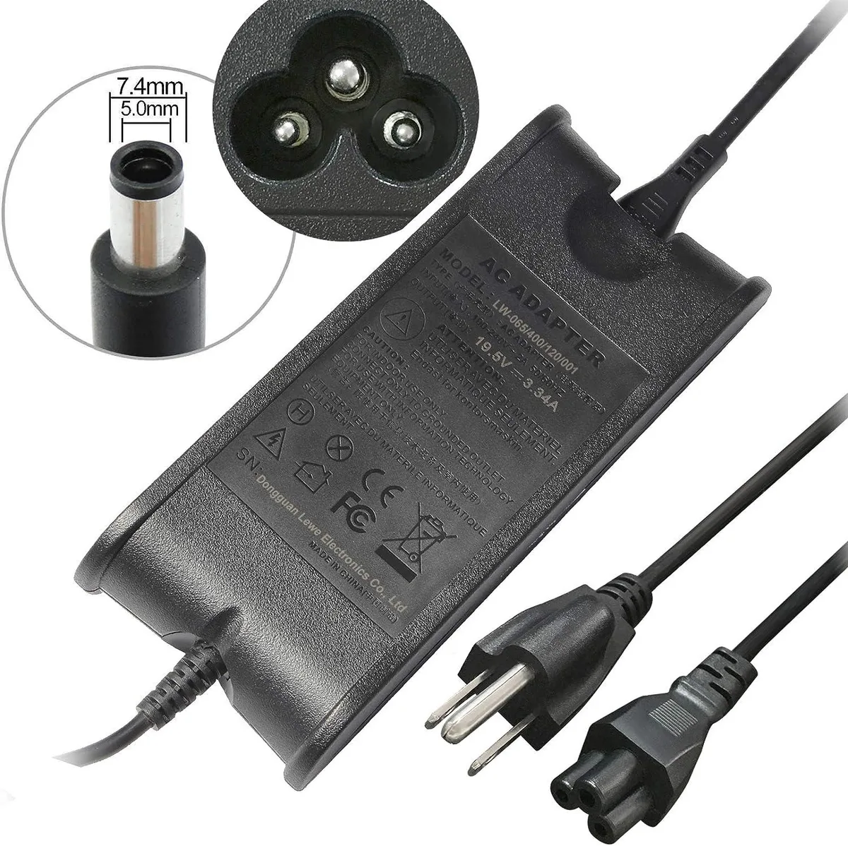myVolts myVolts 65W AC Adapter 19.5V 3.34A 7.4x5.0mm — product photo