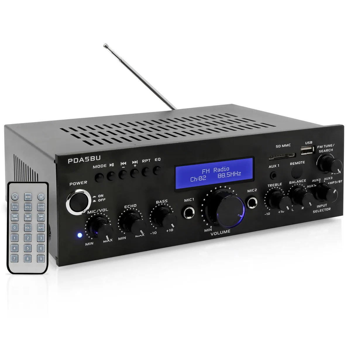 Pyle PDA5BU 200 W Stereo Receiver Black — product photo