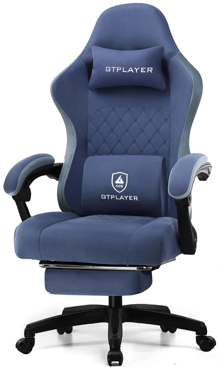GTPLAYER GTPLAYER Gaming Chair NEG-LR002-BLACK Faux Leather Black 35.2 lb 140° Recline 300 lb Capacity — product photo